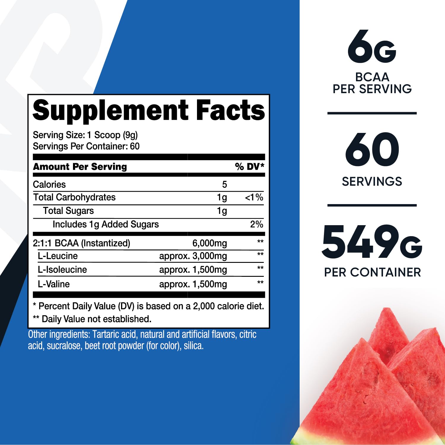 Foto 3 pulgar | Bcaa En Polvo Nutricost Sabor Sandía 60 Porciones - Venta Internacional.