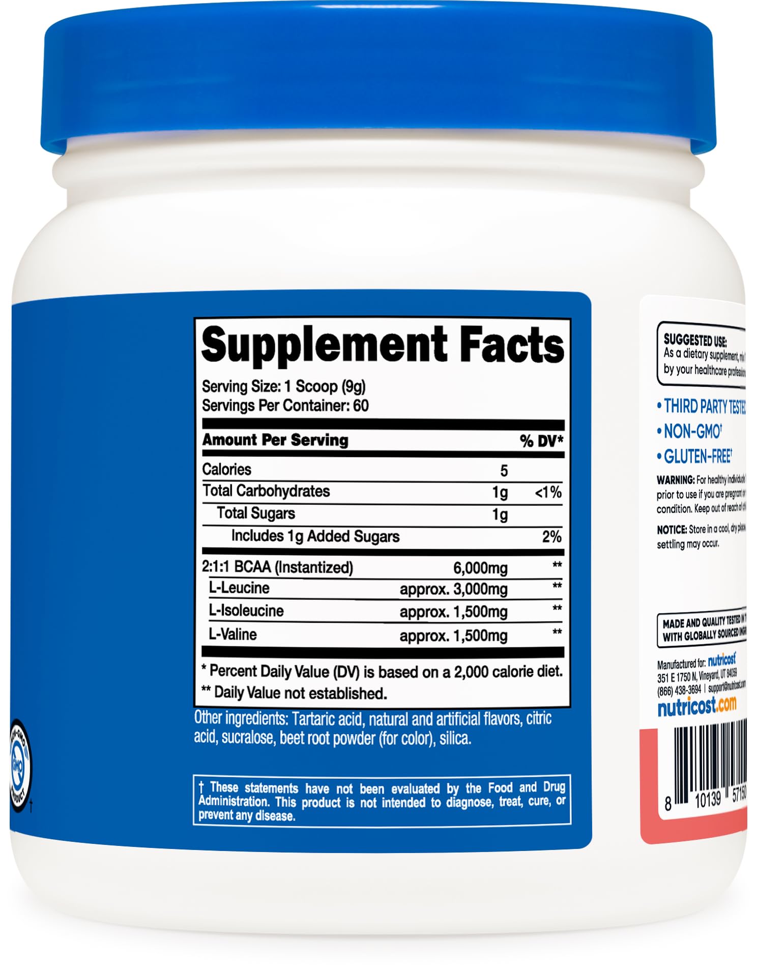 Foto 5 | Bcaa En Polvo Nutricost Sabor Sandía 60 Porciones - Venta Internacional.