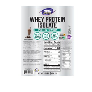 Foto 2 | Whey Protein Isolate Now Foods Sports, Chocolate Cremoso De 4,54 Kg - Venta Internacional.