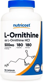 Foto 1 | Suplemento Nutricost L-ornitina 500 Mg 180 Cápsulas - Venta Internacional.