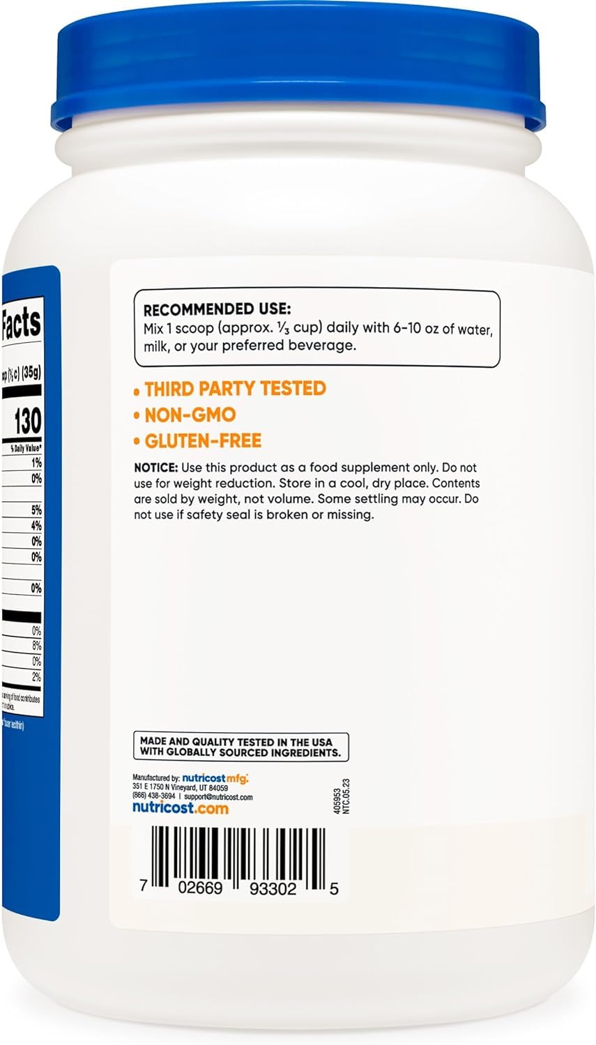 Foto 4 | Proteína En Polvo Nutricost Whey Protein Isolate 907 G - Venta Internacional.