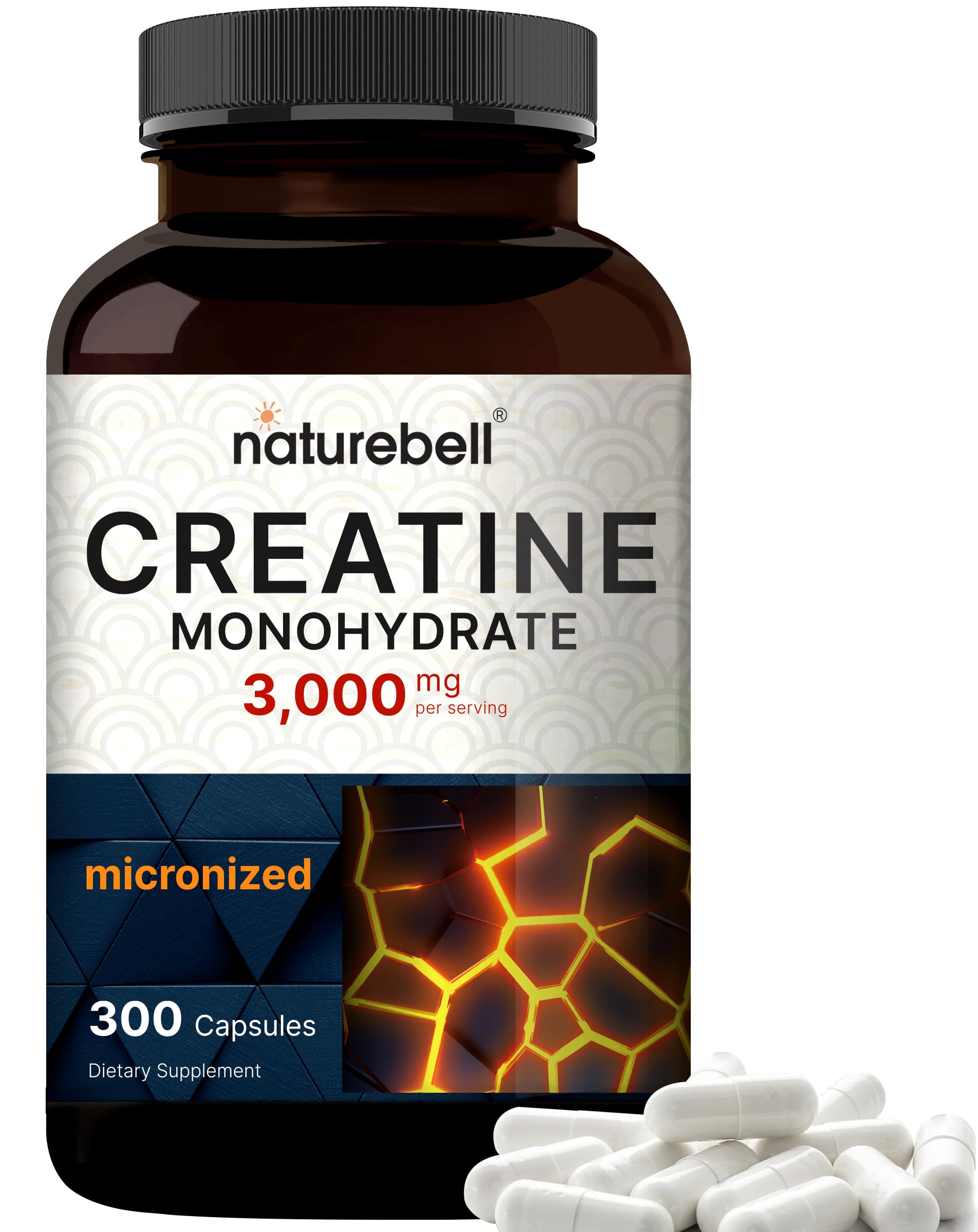 Foto 2 pulgar | Suplemento De Creatina Naturebell Micronizado 3000 Mg 300 Cápsulas - Venta Internacional.