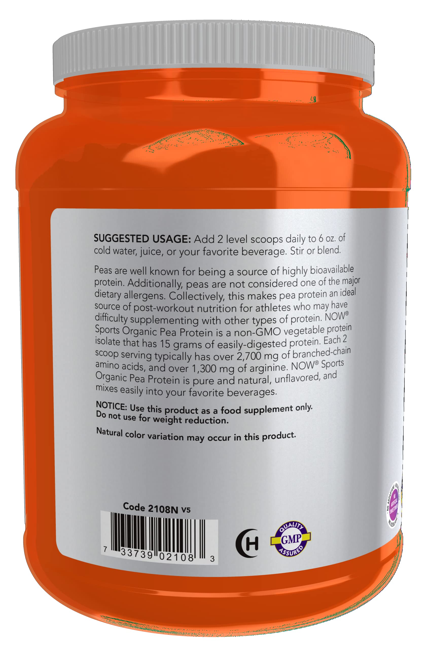 Foto 4 pulgar | Proteína De Guisante En Polvo Now Foods Sports Nutrition 680 G - Venta Internacional.