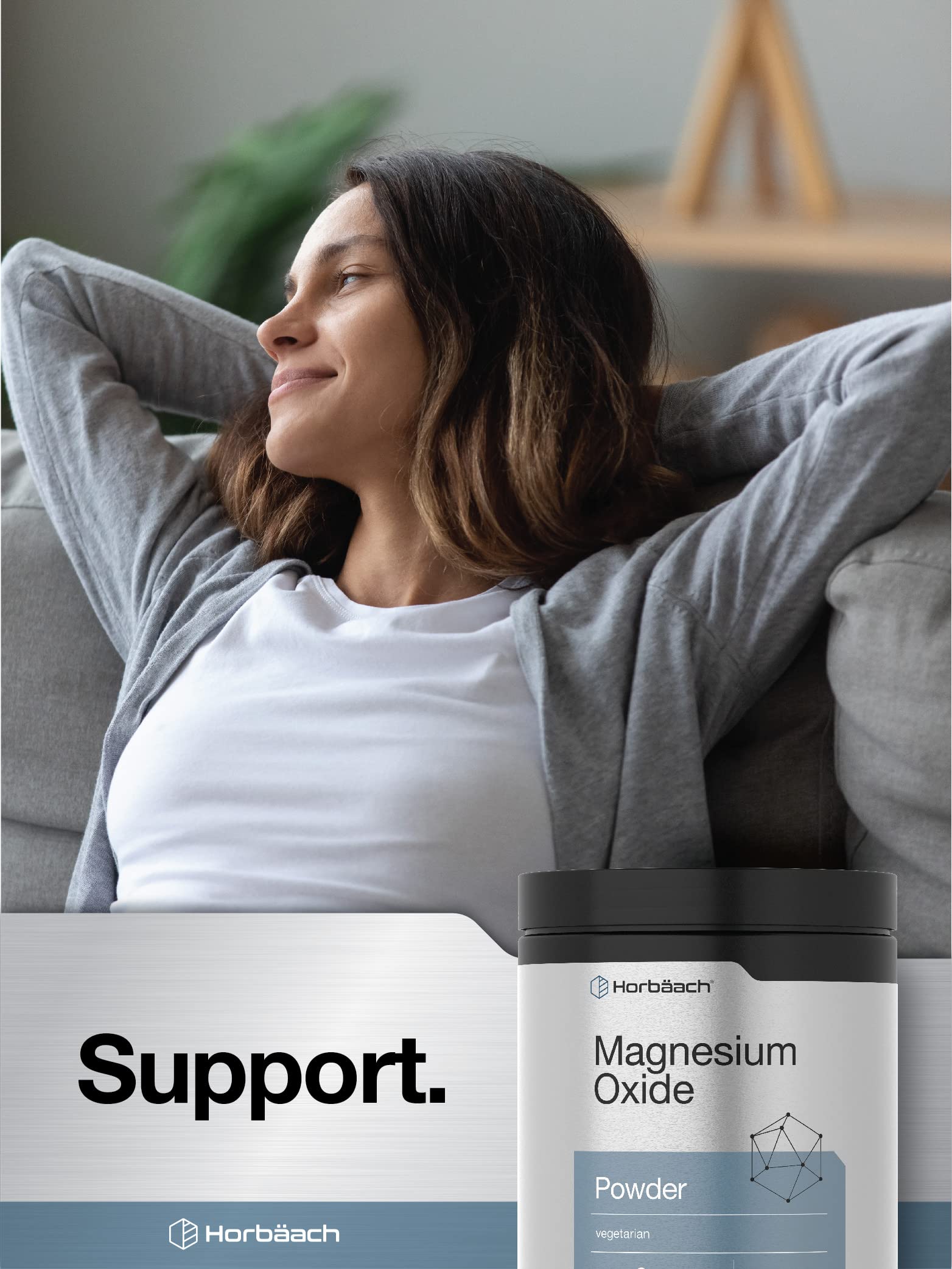 Foto 7 pulgar | Suplemento Horbäach De Óxido De Magnesio En Polvo 400 Mg 227 G - Venta Internacional.