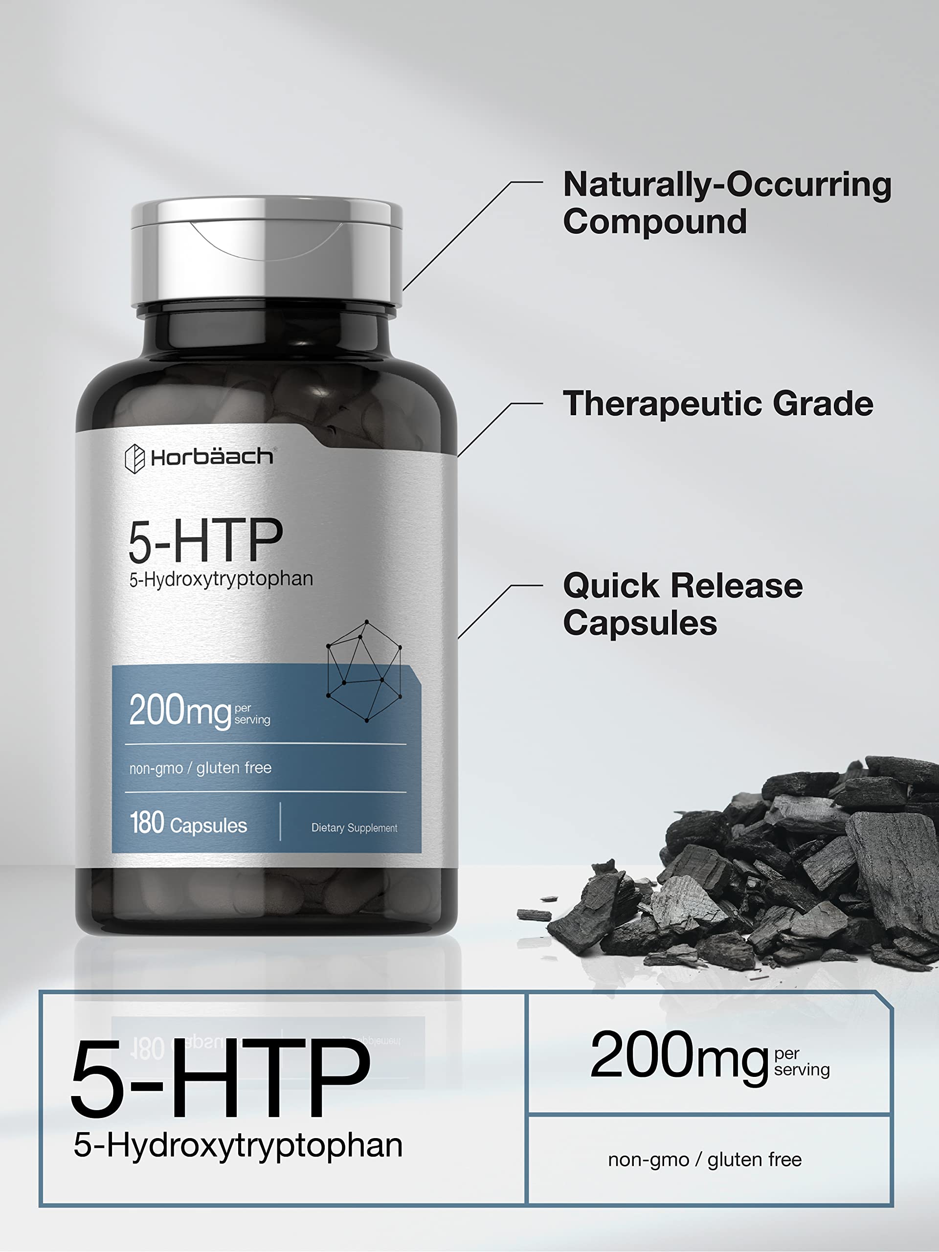 Foto 4 pulgar | Suplemento Horbäach 5htp, 200 Mg, Cápsulas, 180 Unidades - Venta Internacional.