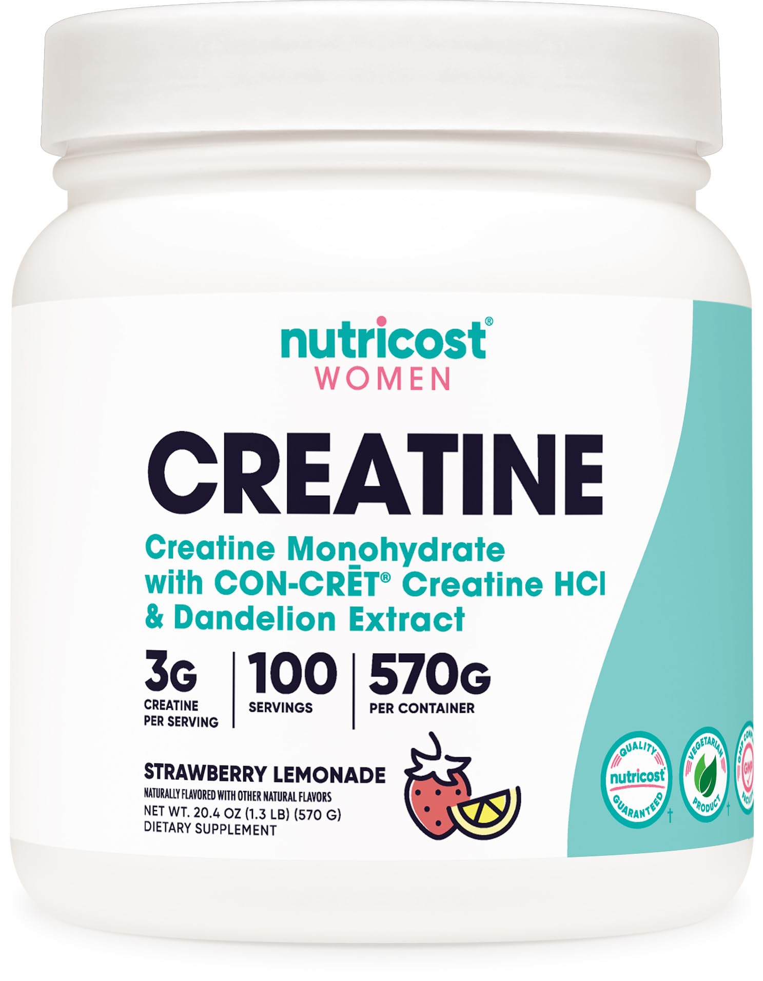Foto 1 | Monohidrato De Creatina En Polvo Nutricost Fresa Limonada - Venta Internacional.