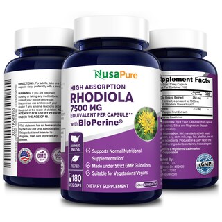 Foto 4 | Suplemento Nusapure Rhodiola Rosea 7,500 Mg 180 Cápsulas - Venta Internacional.