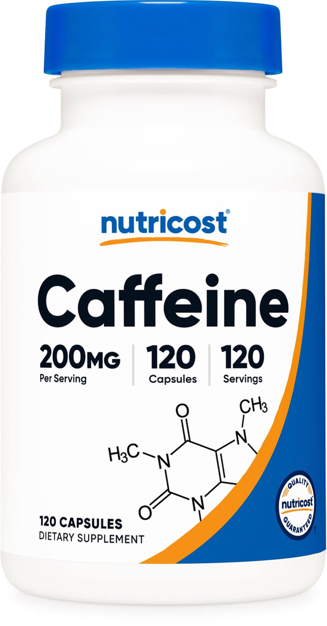 Foto 2 pulgar | Píldoras De Cafeína Nutricost 200 Mg 120 Cápsulas Sin Gluten - Venta Internacional.