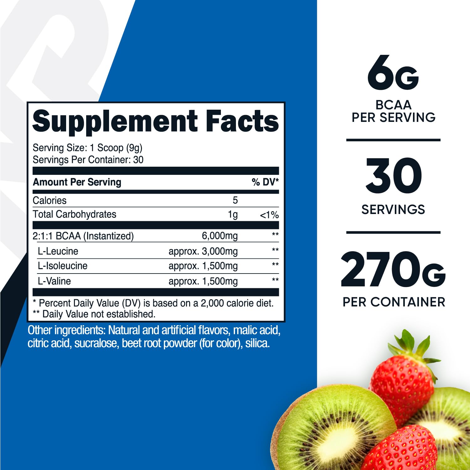 Foto 3 pulgar | Bcaa En Polvo Nutricost Fresa Y Kiwi 30 Porciones - Venta Internacional.