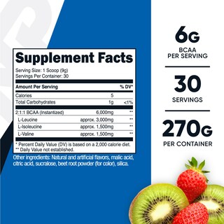 Foto 2 | Bcaa En Polvo Nutricost Fresa Y Kiwi 30 Porciones - Venta Internacional.