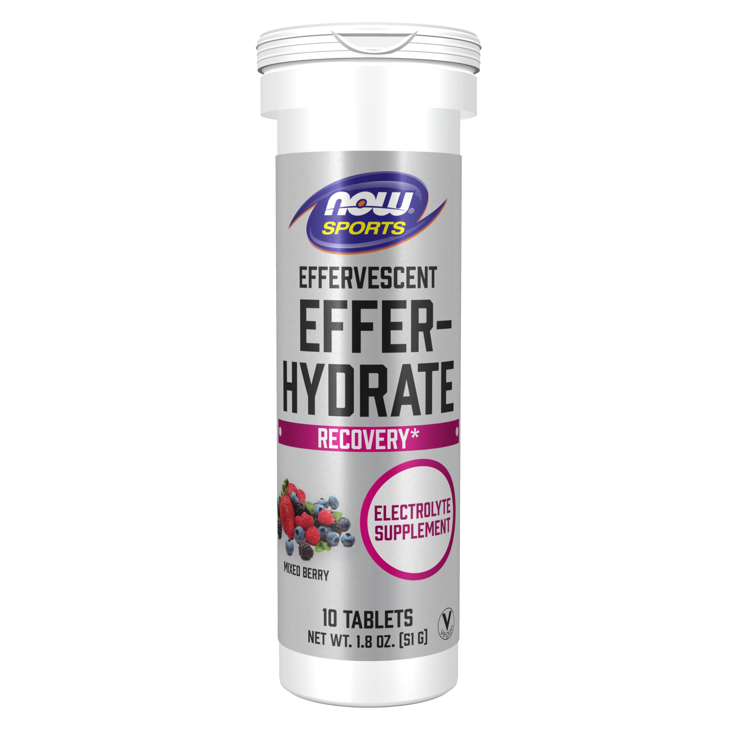 Foto 2 pulgar | Suplemento Electrolítico Now Foods Effer-hydrate 10 Comprimidos - Venta Internacional.
