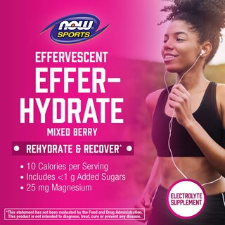 Foto 4 | Suplemento Electrolítico Now Foods Effer-hydrate 10 Comprimidos - Venta Internacional.