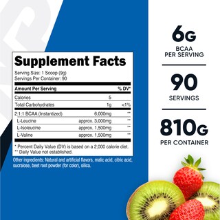 Foto 2 | Bcaa En Polvo Nutricost Sabor Fresa Y Kiwi 90 Porciones - Venta Internacional.