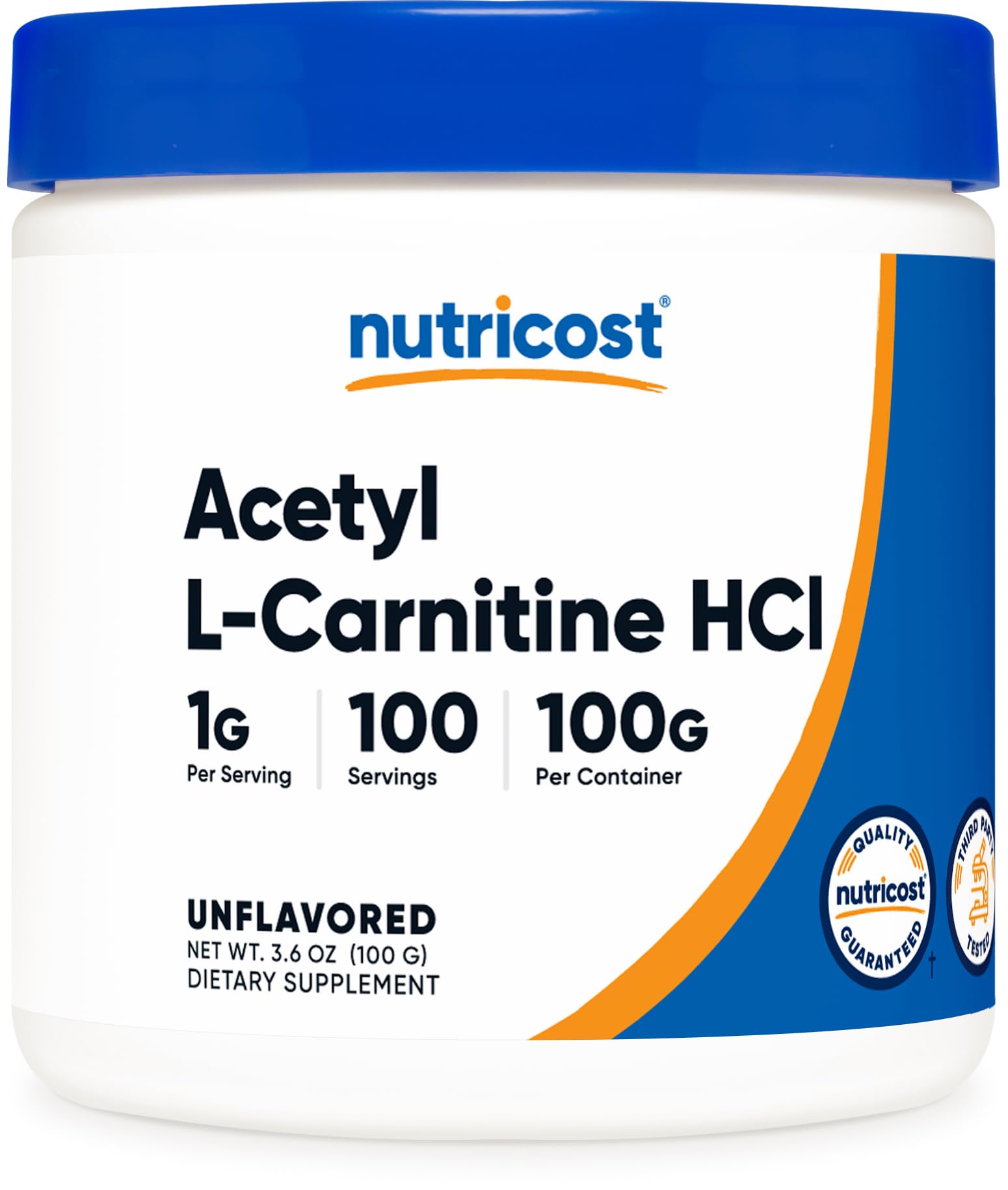 Foto 2 pulgar | Suplemento Nutricost Acetil L-carnitina Hci 100 G Sin Ogm - Venta Internacional.