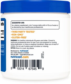 Foto 4 | Suplemento Nutricost Acetil L-carnitina Hci 100 G Sin Ogm - Venta Internacional.