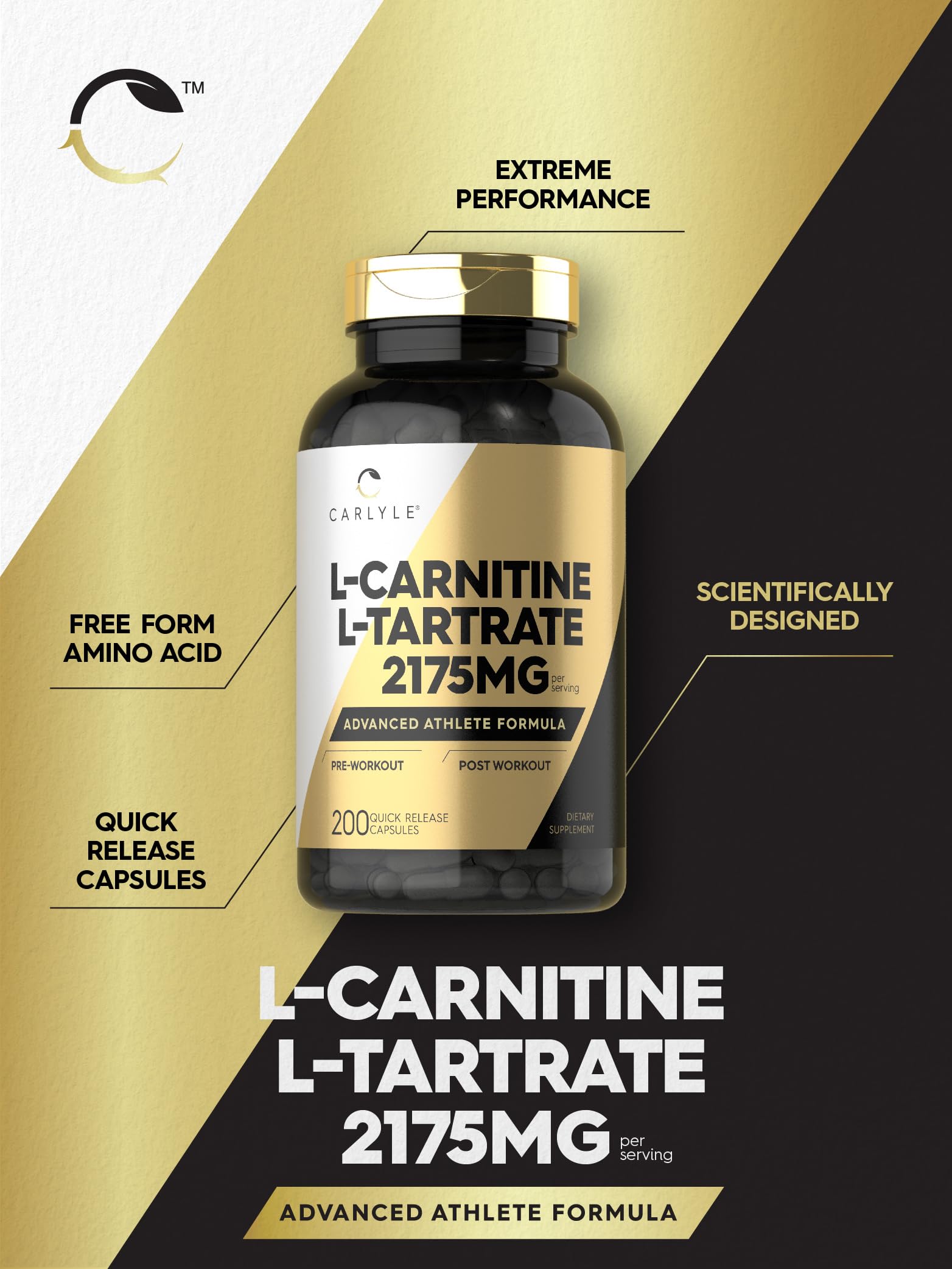 Foto 4 pulgar | Suplemento De Tartrato De L-carnitina Carlyle 2175 Mg 200 Cápsulas - Venta Internacional.