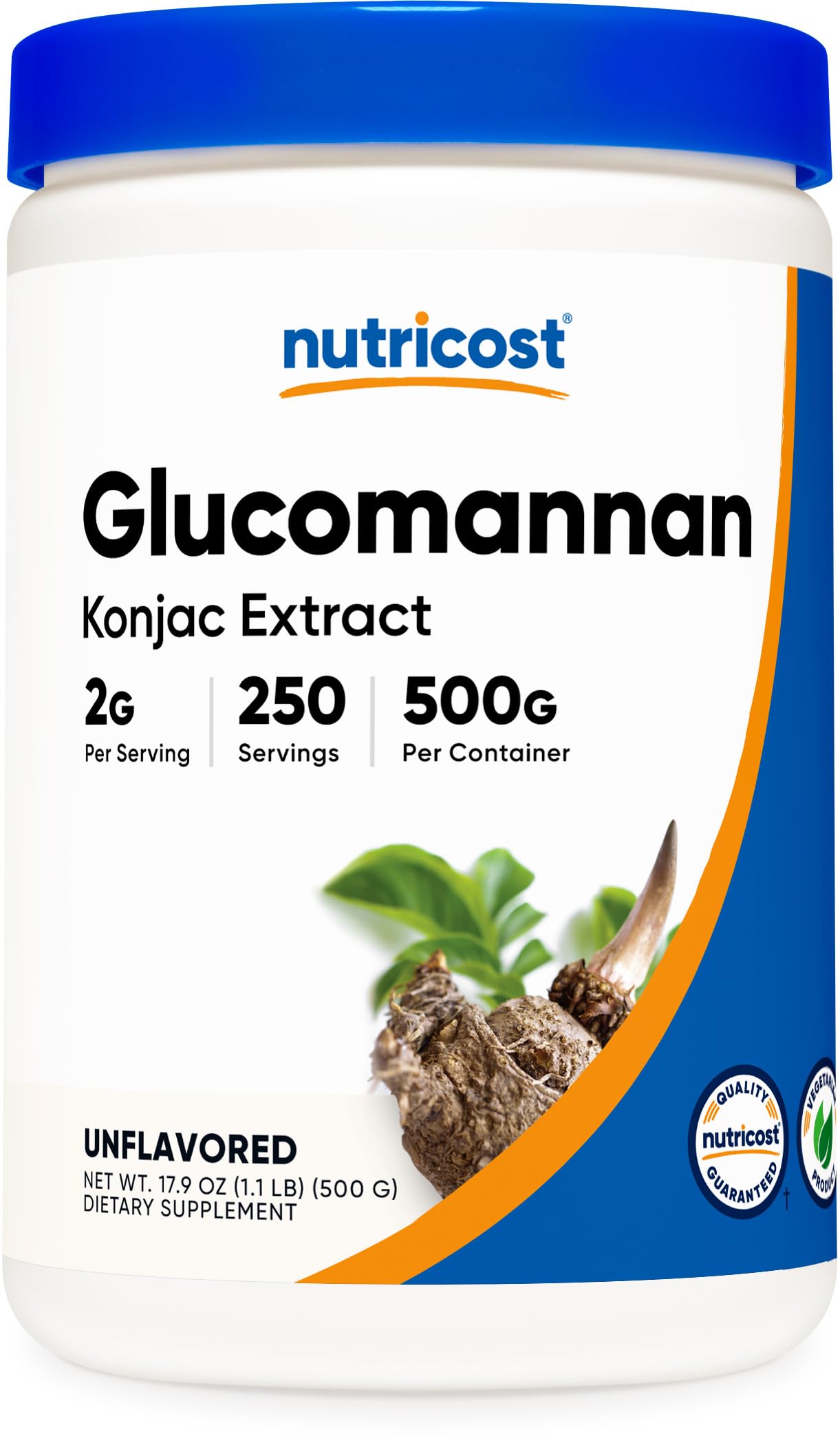 Foto 2 pulgar | Suplemento Nutricost Glucomanano En Polvo 500 G - Venta Internacional.