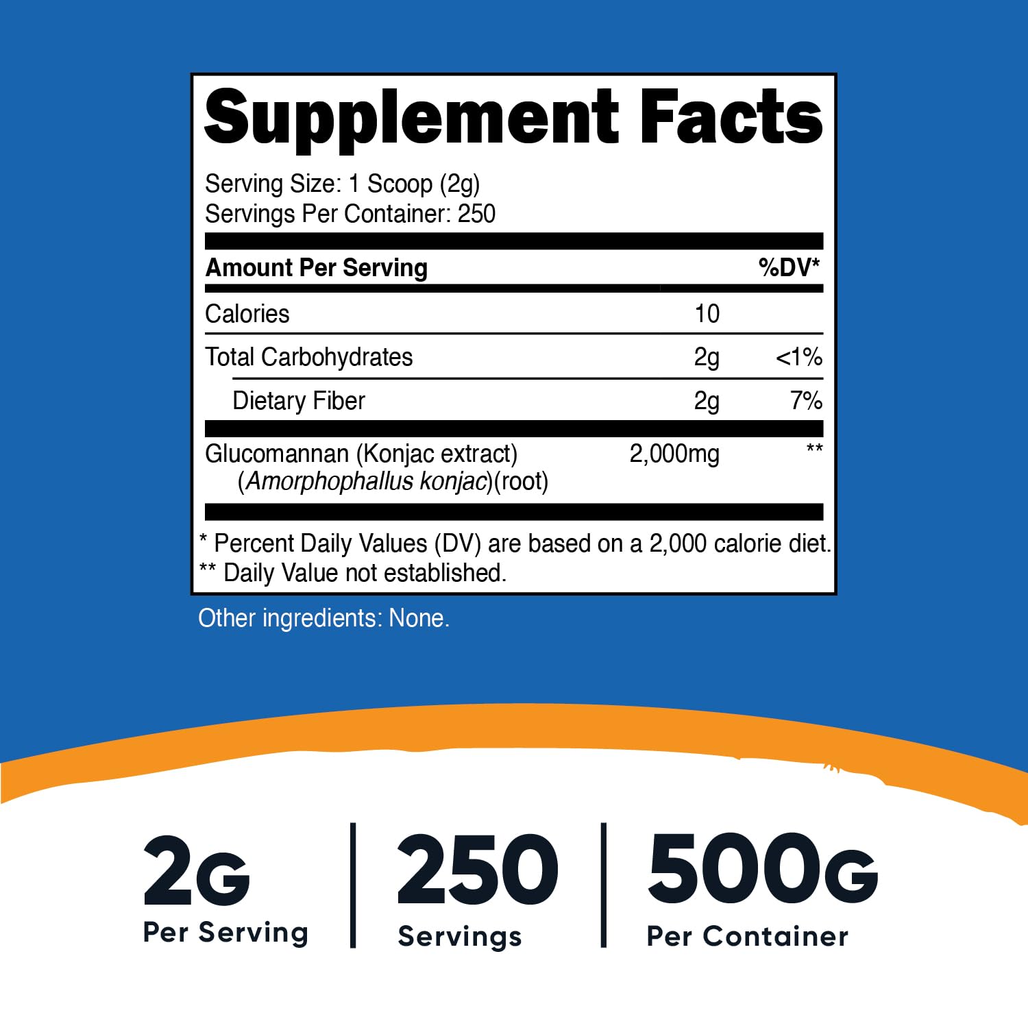 Foto 3 pulgar | Suplemento Nutricost Glucomanano En Polvo 500 G - Venta Internacional.