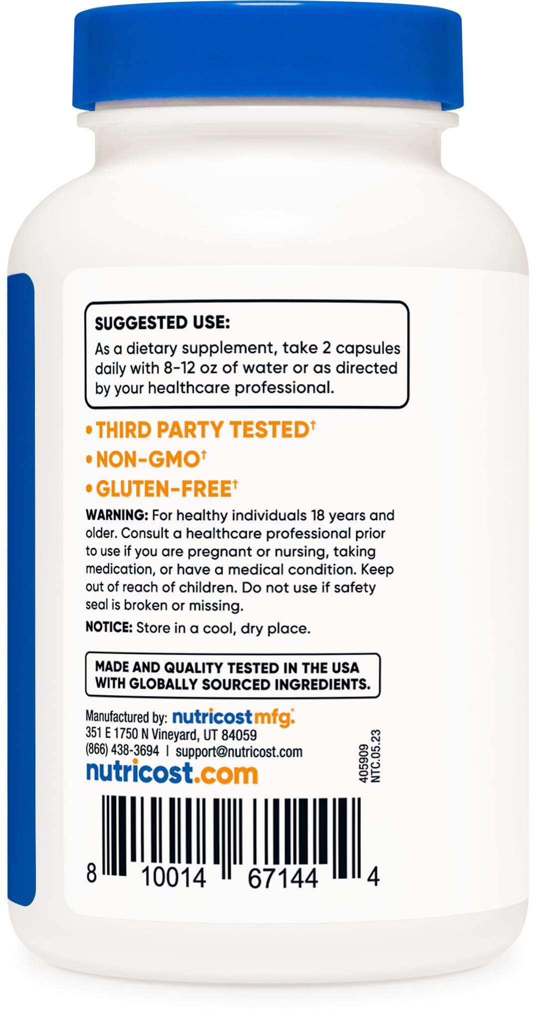 Foto 5 pulgar | Suplemento Nutricost De Tartrato De L-carnitina 1000 Mg 120 Cápsulas - Venta Internacional.