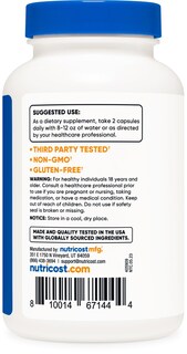Foto 4 | Suplemento Nutricost De Tartrato De L-carnitina 1000 Mg 120 Cápsulas - Venta Internacional.