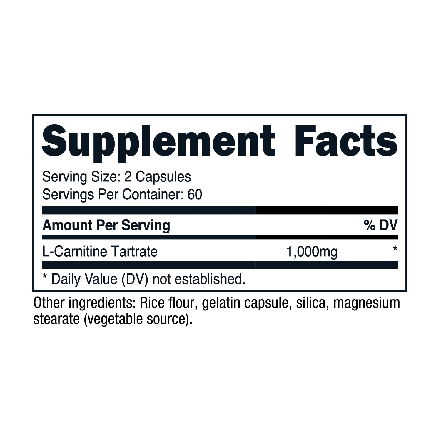 Foto 8 pulgar | Suplemento Nutricost De Tartrato De L-carnitina 1000 Mg 120 Cápsulas - Venta Internacional.