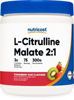 Foto 1 | Suplemento Nutricost L-citrulina Malato 2:1 300 G De Fresa Y Kiwi - Venta Internacional.