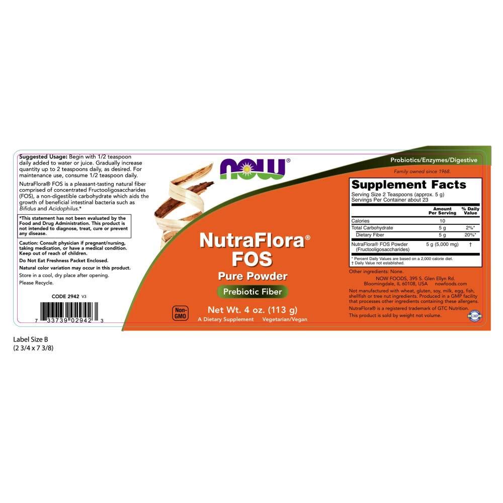 Foto 3 pulgar | Suplemento Now Foods Nutra Flora Fos 120 Ml (paquete De 2) - Venta Internacional.