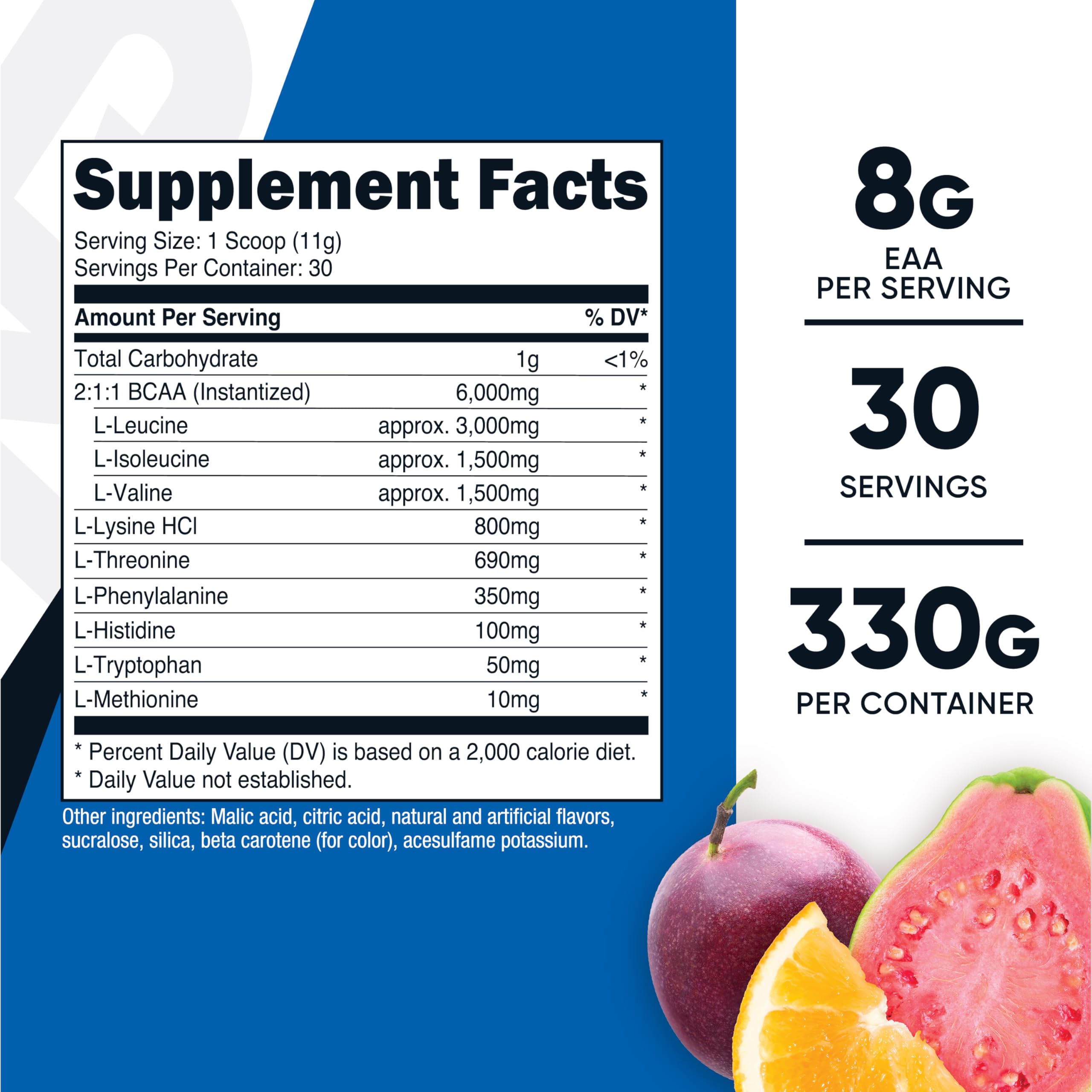 Foto 3 pulgar | Eaa Powder Nutricost Maracuyá, Naranja, Guayaba, 30 Porciones - Venta Internacional.