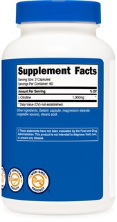 Foto 5 | Suplemento Nutricost L-citrulina 750 Mg 120 Cápsulas - Venta Internacional.