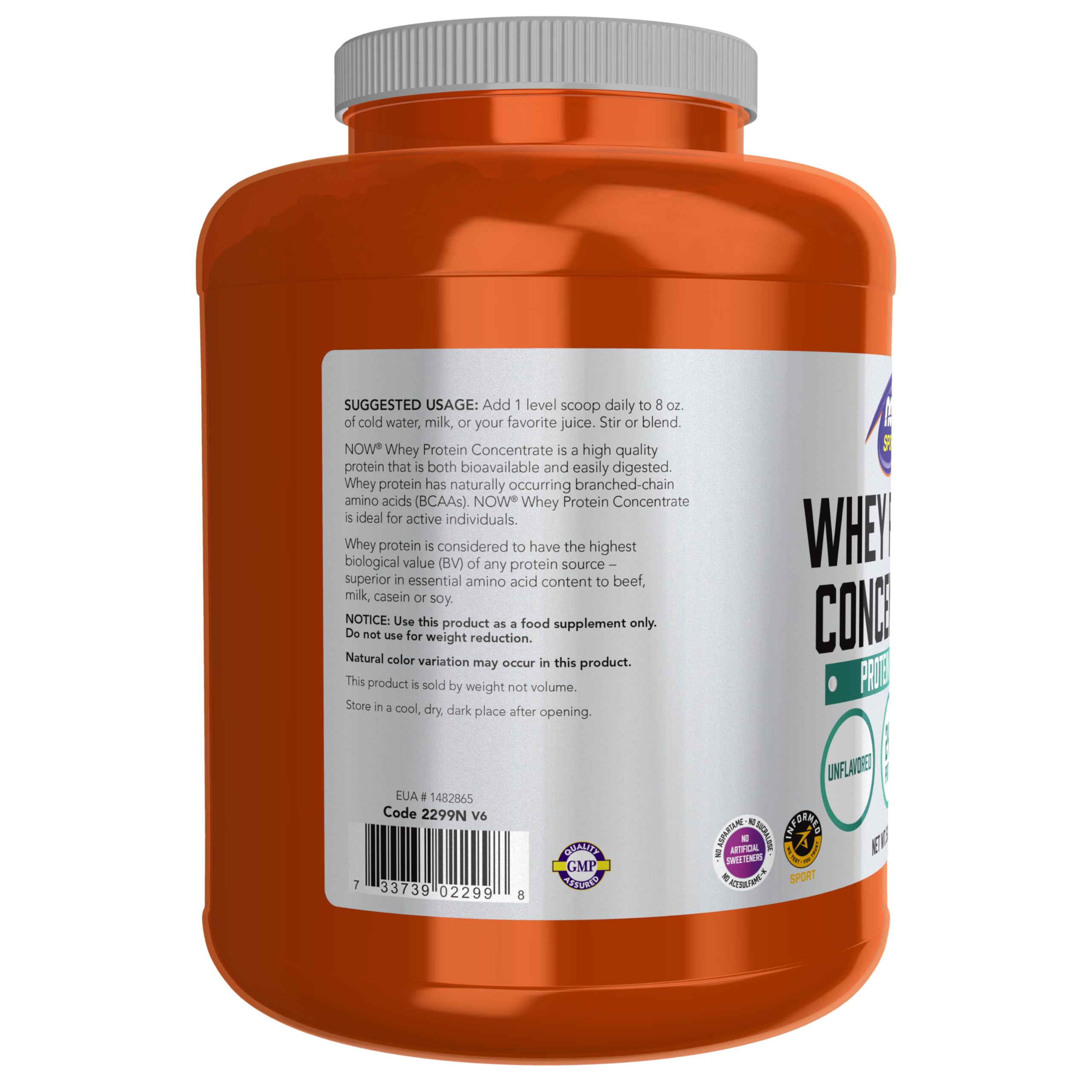 Foto 4 pulgar | Concentrado De Proteína De Suero Now Foods Sports, 2,27 Kg, Sin Sabor - Venta Internacional.