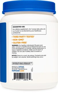 Foto 4 | Suplemento De Ácido D-aspártico Nutricost En Polvo De 500 G - Venta Internacional.