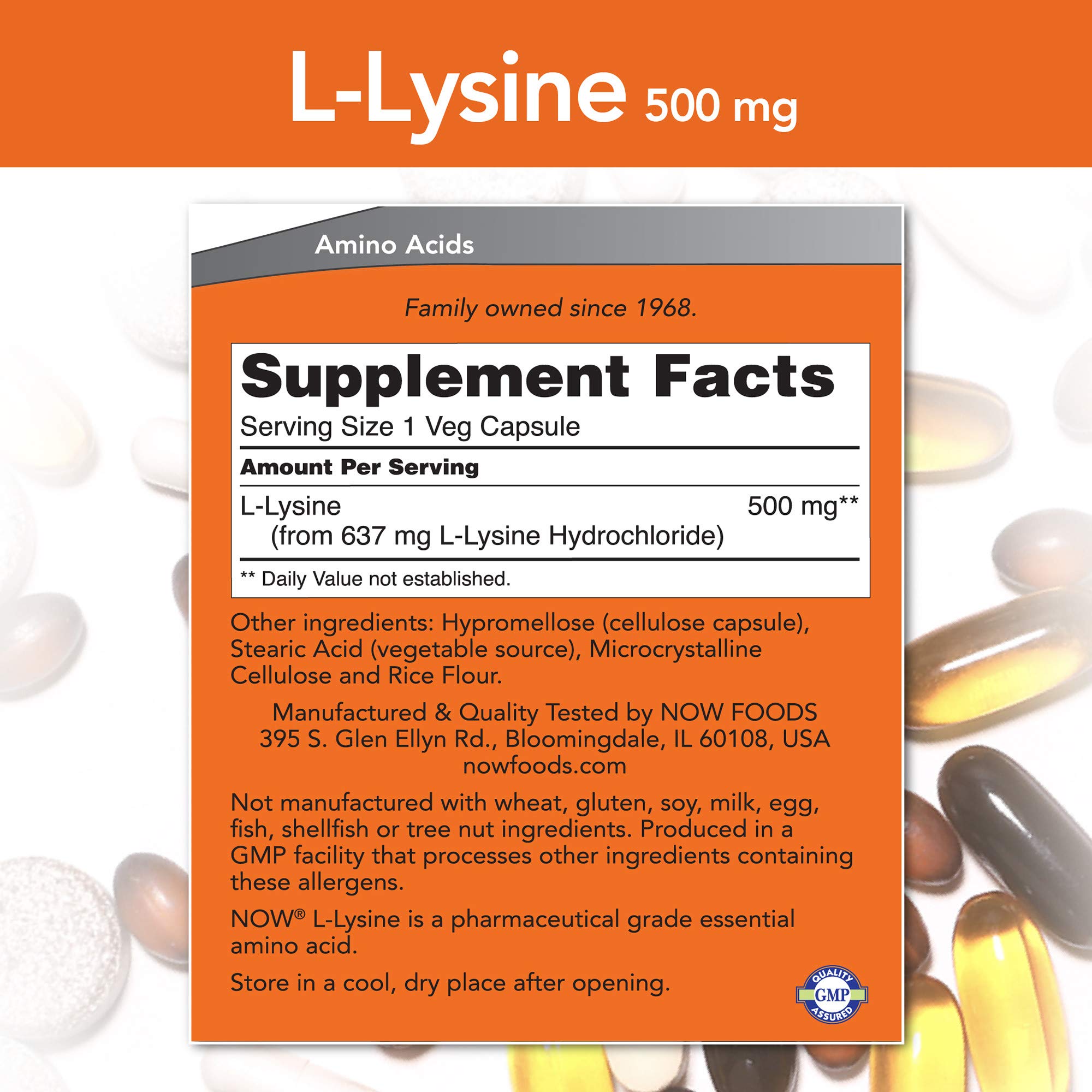 Foto 2 | Suplement Now Foods L-lisina 500 Mg 250 Cápsulas (paquete De 2) - Venta Internacional.
