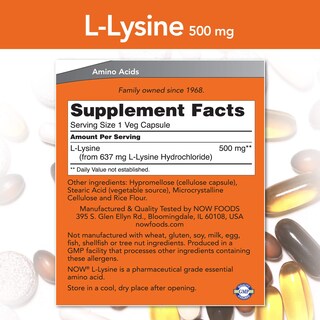 Foto 2 | Suplement Now Foods L-lisina 500 Mg 250 Cápsulas (paquete De 2) - Venta Internacional.
