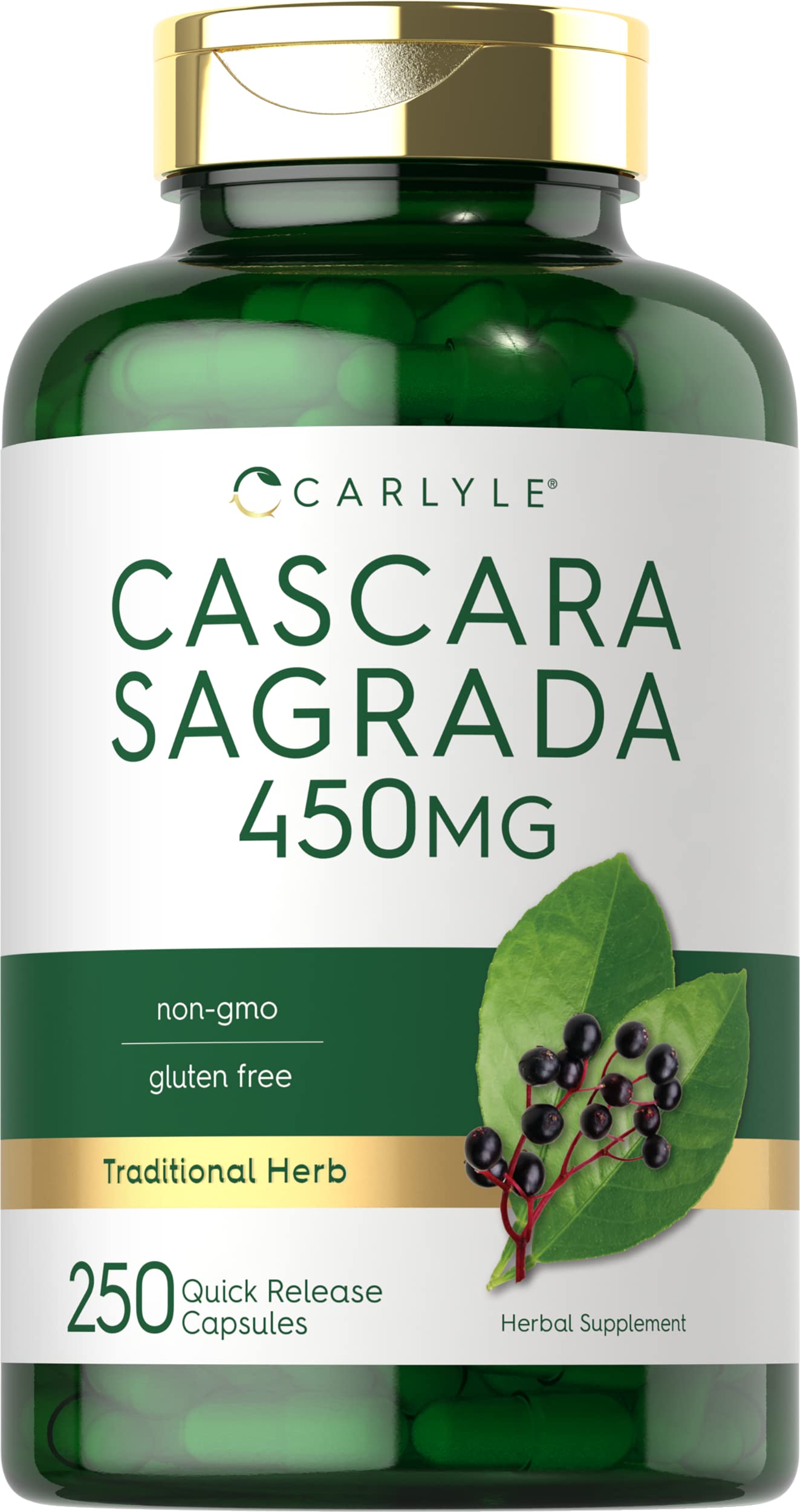 Foto 2 pulgar | Suplemento Carlyle Cáscara Sagrada, Cápsulas, 450 Mg, 250 Unidades - Venta Internacional.