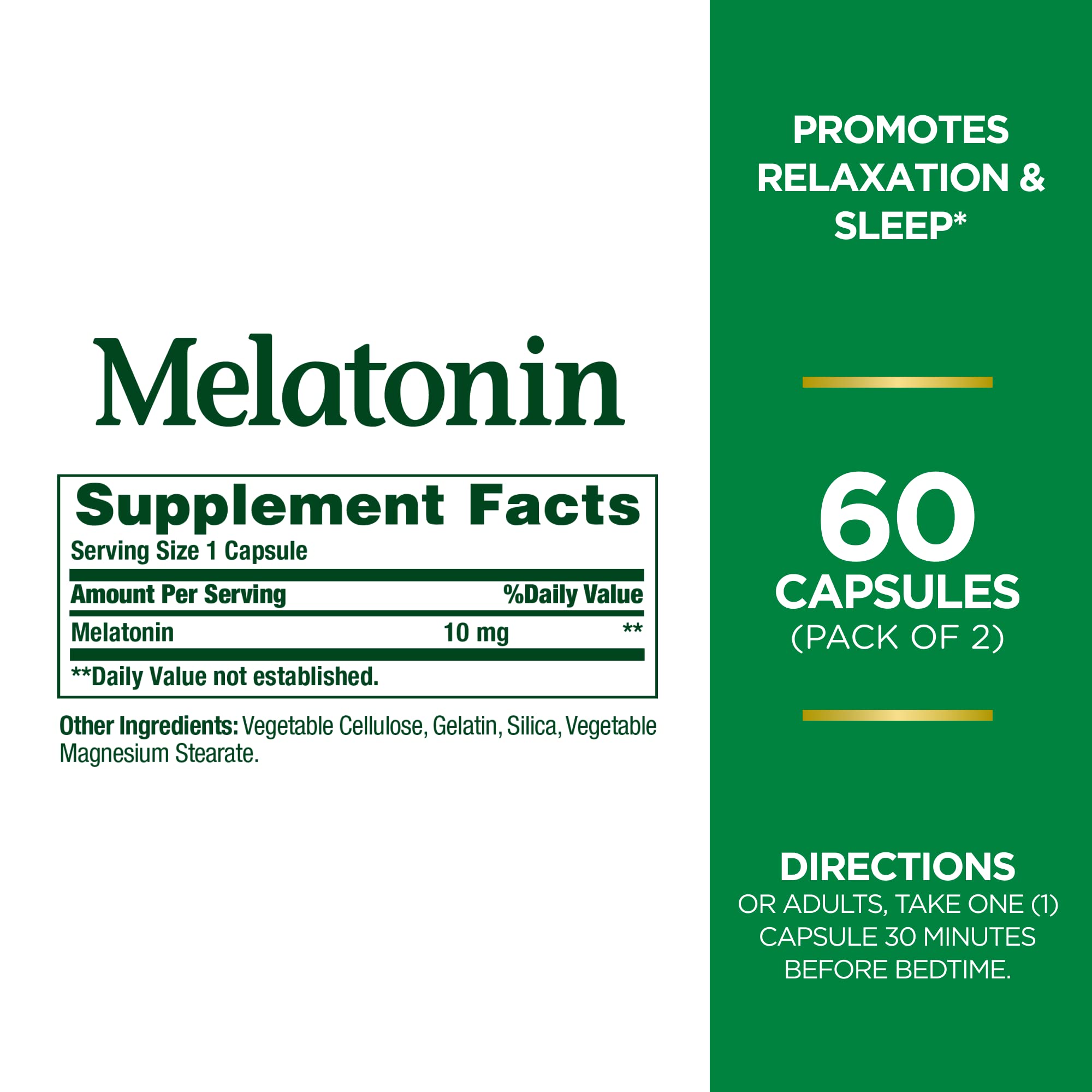 Foto 3 pulgar | Suplemento De Melatonina Nature's Bounty, 10 Mg, 60 Tabletas X 2 - Venta Internacional.