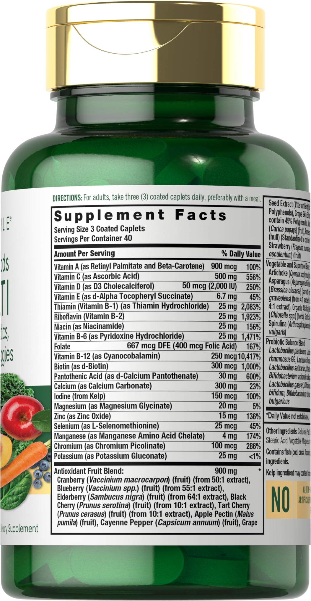 Foto 3 pulgar | Suplemento Carlyle Superfood Multivitamin 120 Cápsulas - Venta Internacional.