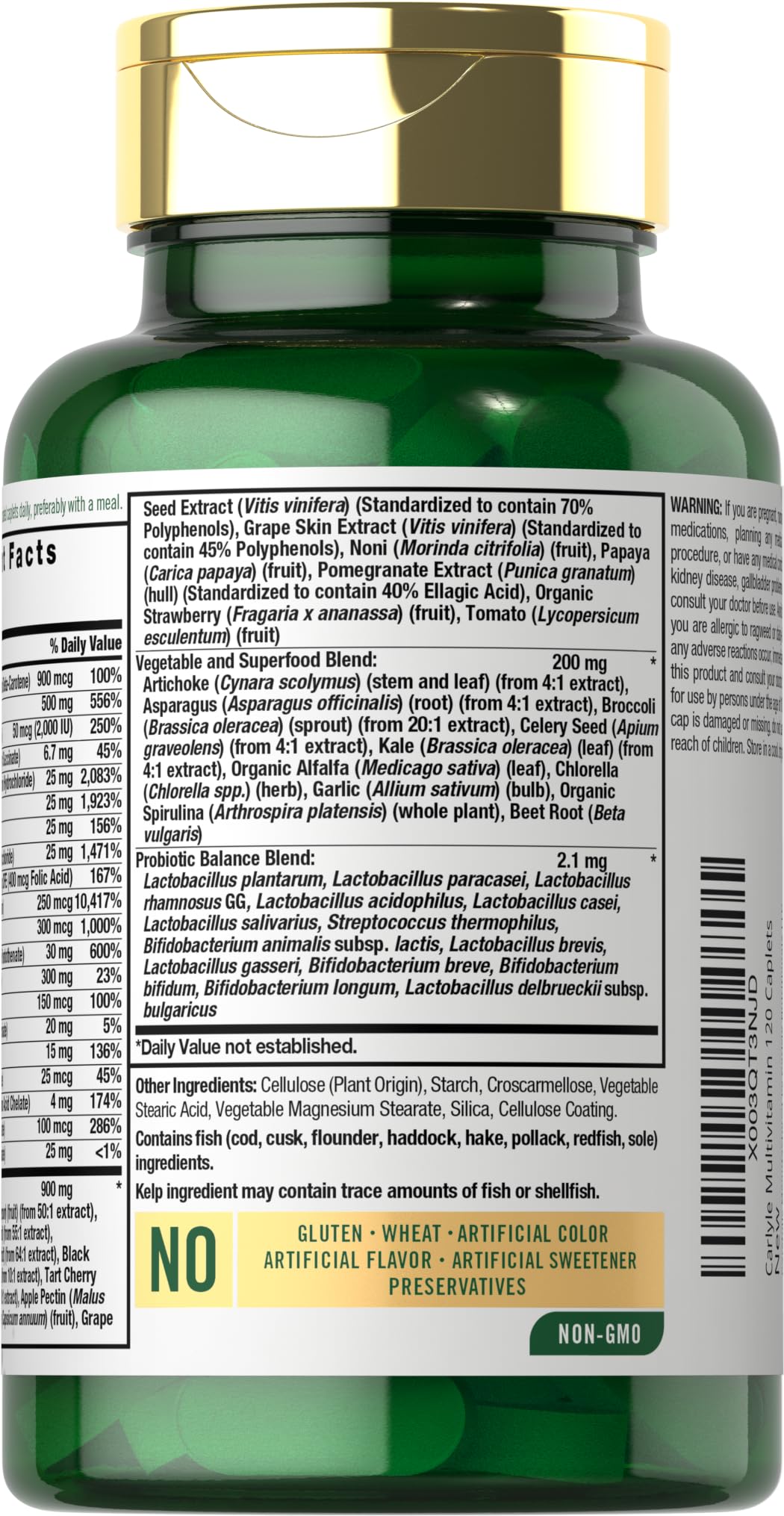 Foto 4 pulgar | Suplemento Carlyle Superfood Multivitamin 120 Cápsulas - Venta Internacional.