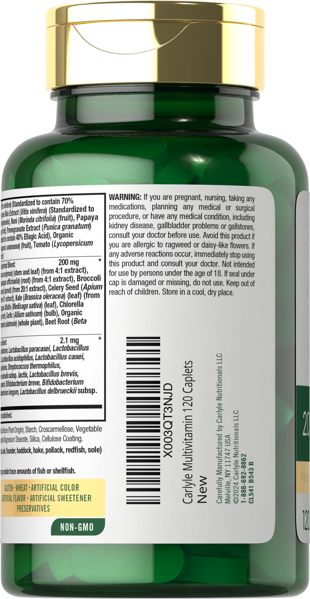 Foto 5 pulgar | Suplemento Carlyle Superfood Multivitamin 120 Cápsulas - Venta Internacional.