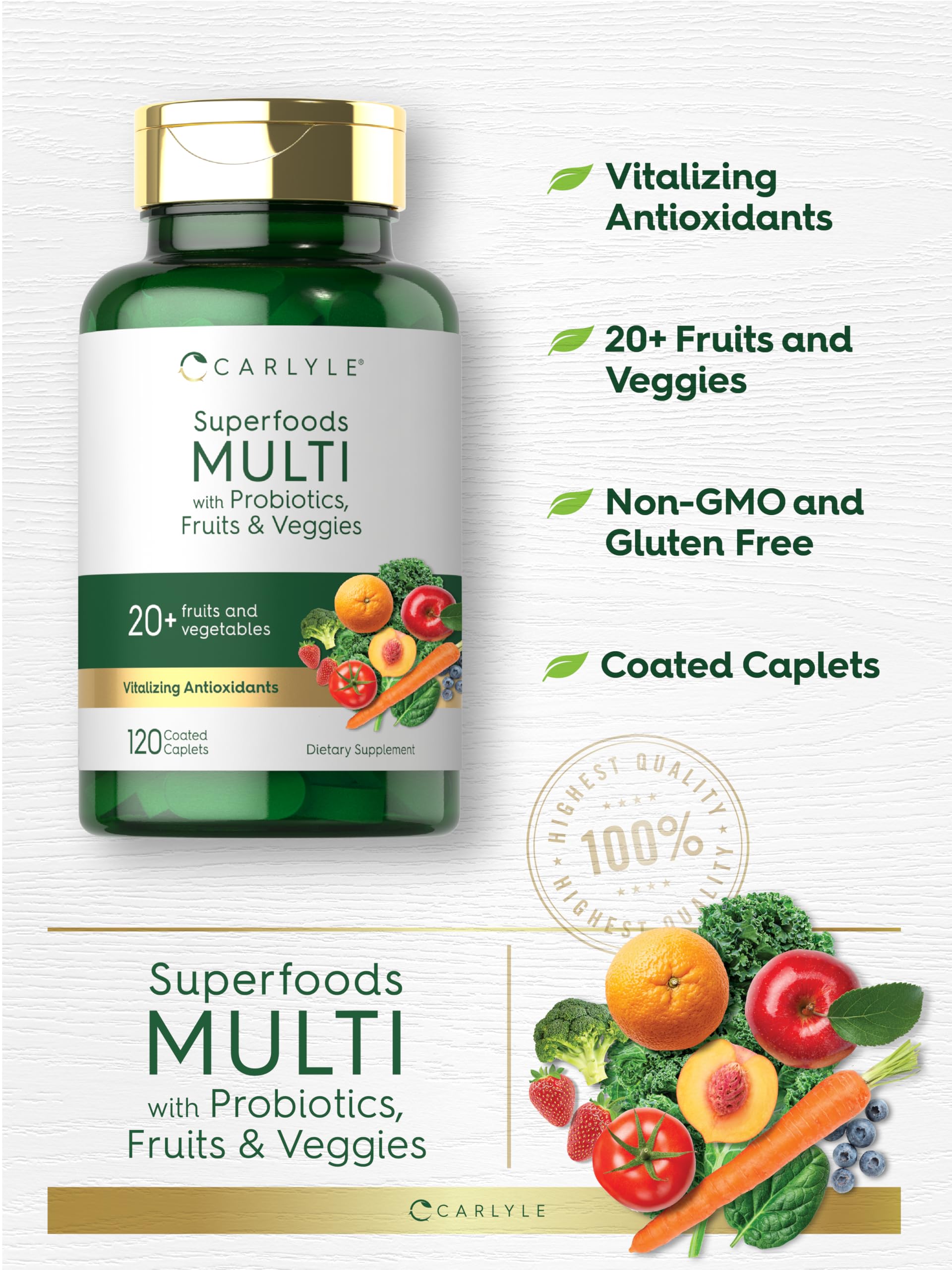 Foto 6 pulgar | Suplemento Carlyle Superfood Multivitamin 120 Cápsulas - Venta Internacional.