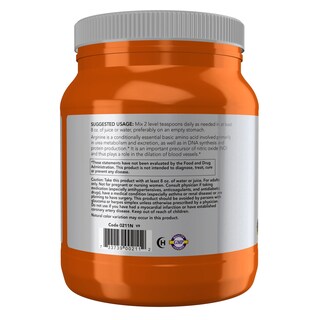 Foto 3 | Suplement Now Foods L-arginina En Polvo, 1 Kg De Óxido Nítrico - Venta Internacional.