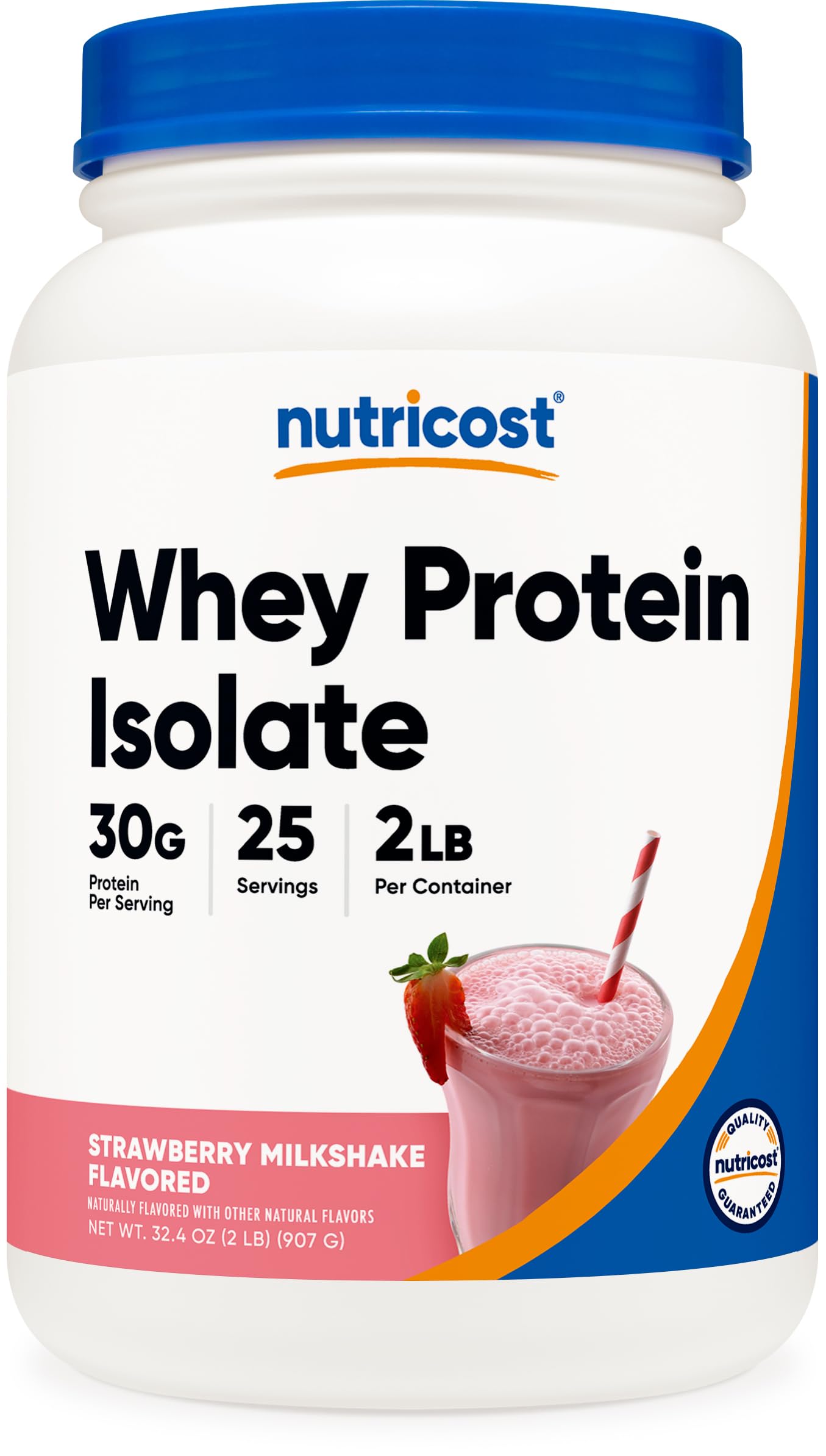 Proteína De Suero Aislada Nutricost Fresa 907 G - Venta Internacional.