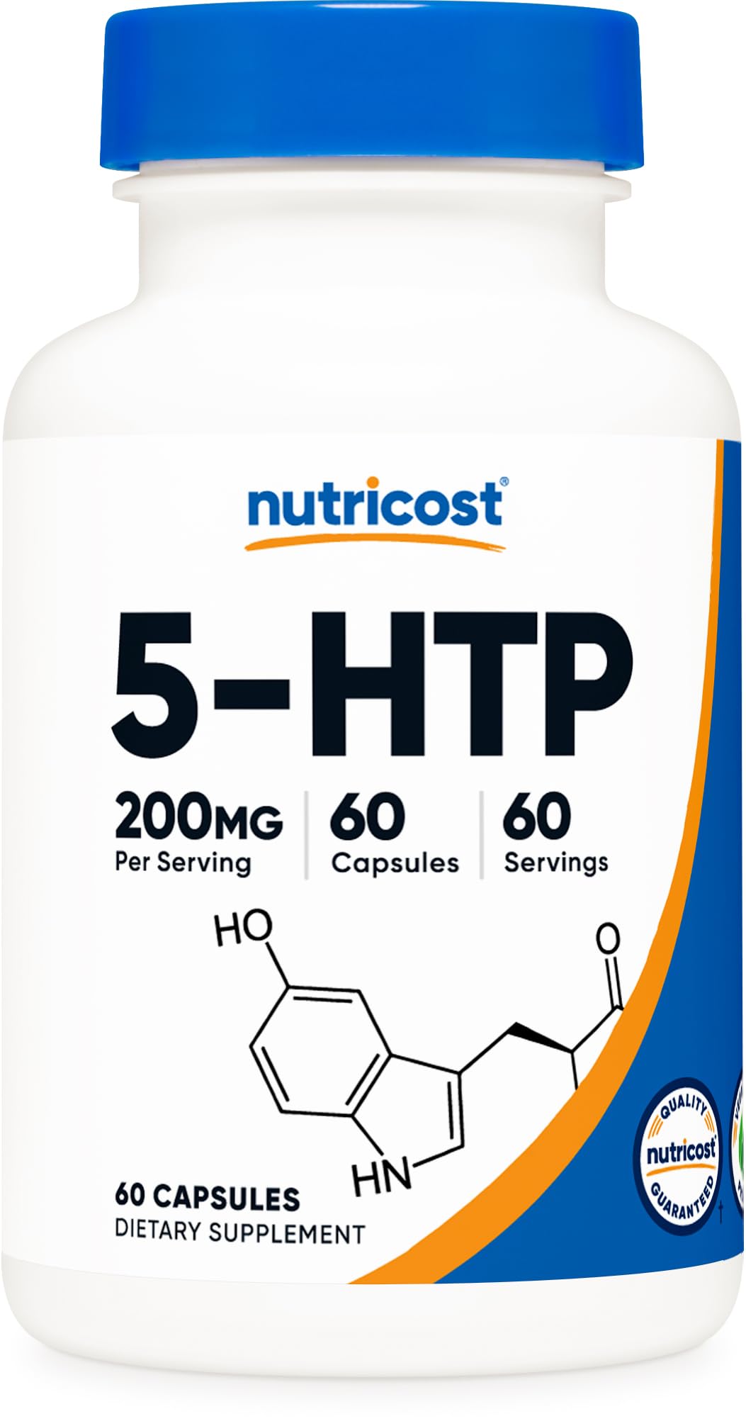 Foto 2 pulgar | Suplemento Nutricost 5-htp 200 Mg 60 Cápsulas Vegetarianas - Venta Internacional.