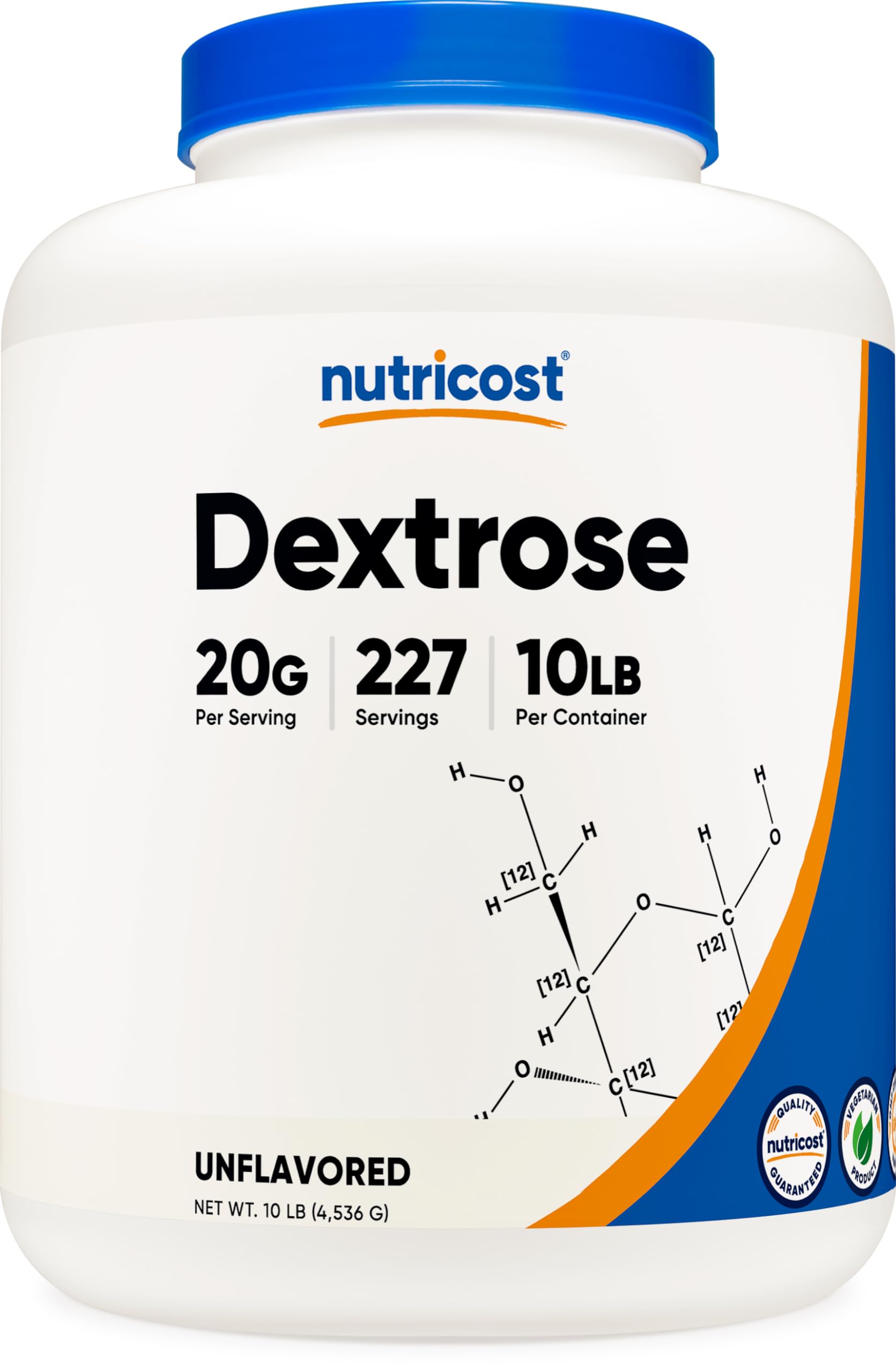 Foto 2 pulgar | Dextrosa En Polvo Nutricost, 4,54 Kg, Sin Ogm, Sin Gluten - Venta Internacional.