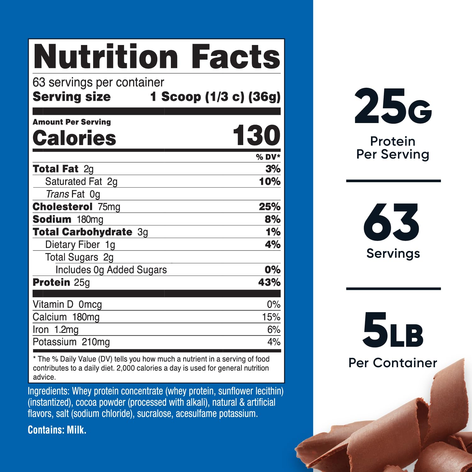 Foto 3 pulgar | Concentrado De Proteína De Suero Nutricost Chocolate 2,27 Kg - Venta Internacional.