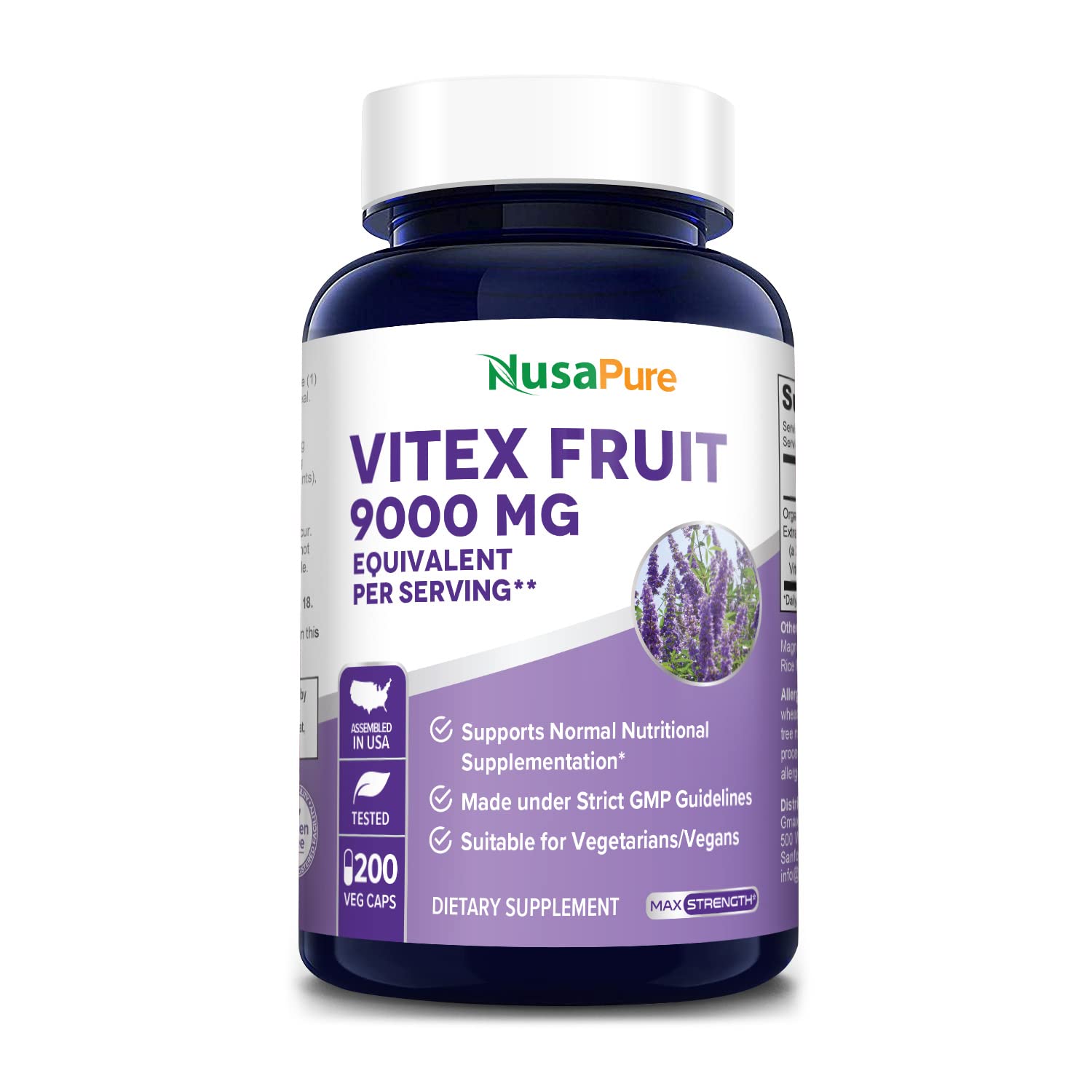 Suplemento De Extracto De Fruta De Sauzgatillo Nusapure Vitex 9000 Mg - Venta Internacional.