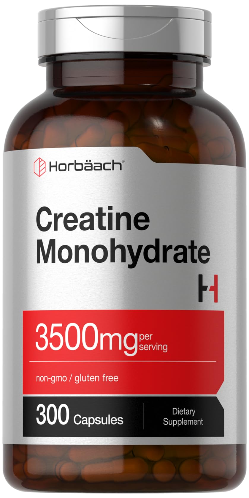 Foto 2 pulgar | Suplemento Horbäach De Monohidrato De Creatina En Cápsulas De 3500 Mg - Venta Internacional.