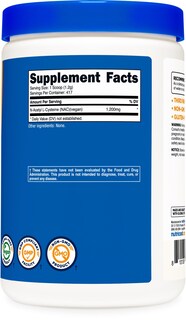 Foto 5 | Suplemento Nutricost N-acetil L-cisteína (nac) En Polvo 500 G - Venta Internacional.