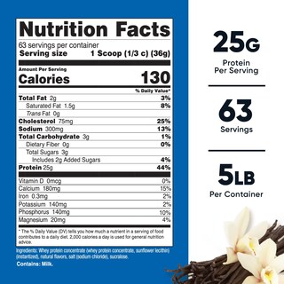 Foto 2 | Proteína En Polvo Nutricost, Concentrado De Proteína De Suero De Leche, Vainilla, 2,27 Kg - Venta Internacional.