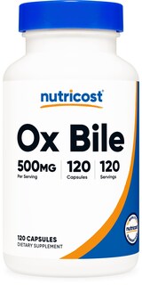 Foto 1 | Suplemento Nutricost, Cápsulas De Bilis De Buey, 500 Mg, 120 Cápsulas - Venta Internacional.
