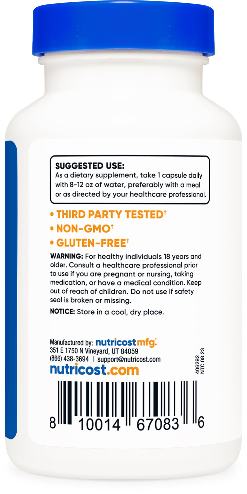Foto 5 pulgar | Suplemento Nutricost, Cápsulas De Bilis De Buey, 500 Mg, 120 Cápsulas - Venta Internacional.